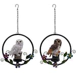 Lechuza en Aro Floreado - Energía Solar